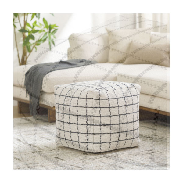 Essien Pouf- Dark Blue by Surya - Image 5